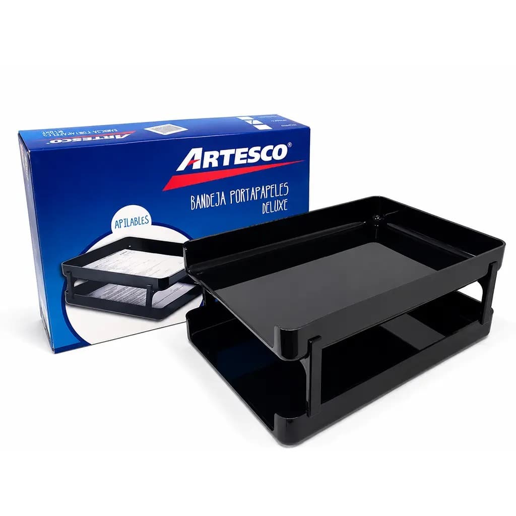 BANDEJA PORTA PAPEL 2 PISOS  MARCA ARTESCO