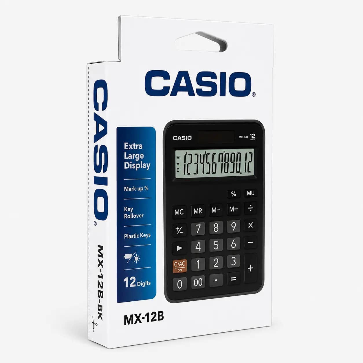 Calculadora mesa 12 dígitos MX-12B-BK negro Casio