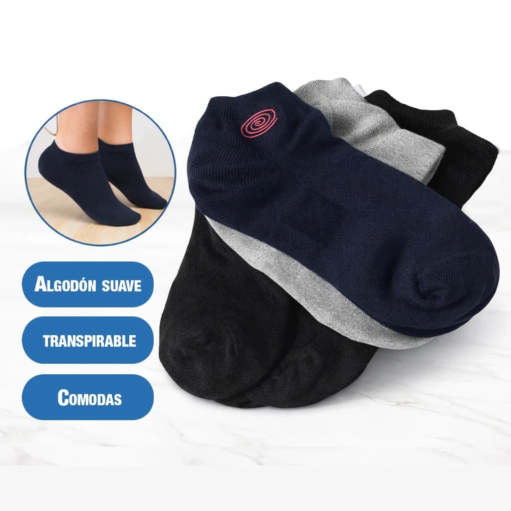 MEDIAS PACK X3 PARES TRICOLOR CON LOGO