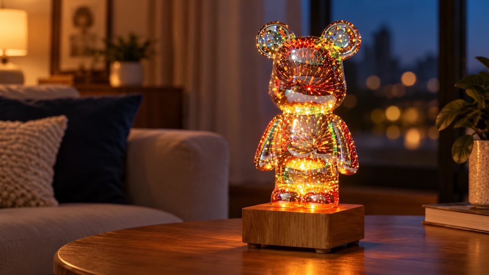 LÁMPARA DECORATIVA LED FORMA OSITO